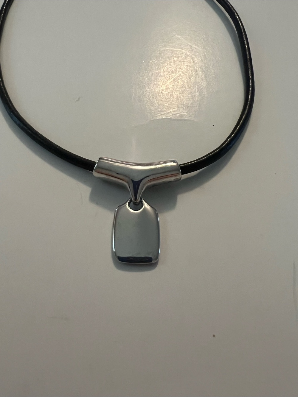Lia Sophia Silver-Tone Pendant on Black Cord